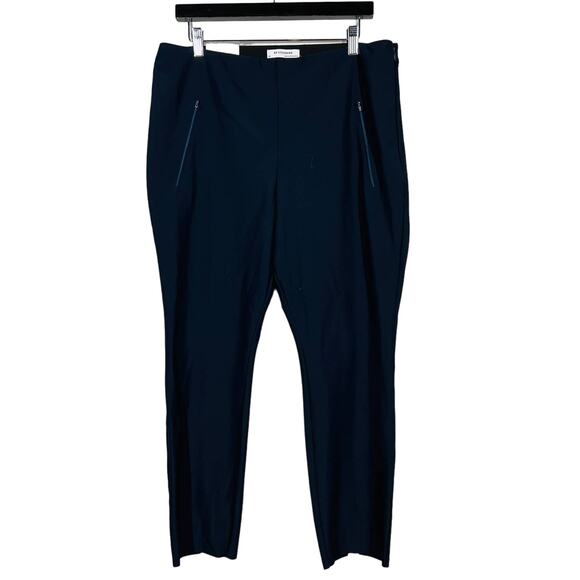 NEW! Banana Republic BR Standard Pant Side Zip Stretch Navy - 16 Short - Picture 1 of 5